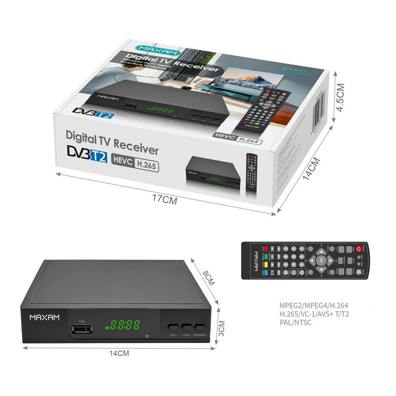 RECEPTOR DVB-T2 HD TV MAXAM DR-1000 HDMI, SCART, PVR, USB - Imagen 3