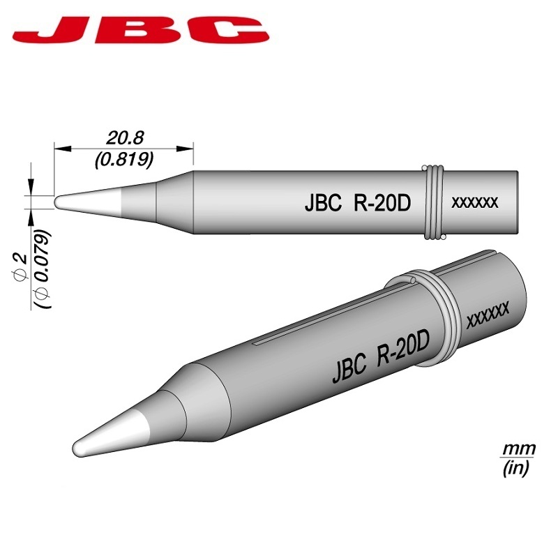 PUNTA SOLDADURA JBC R-20D Ø0.5mm