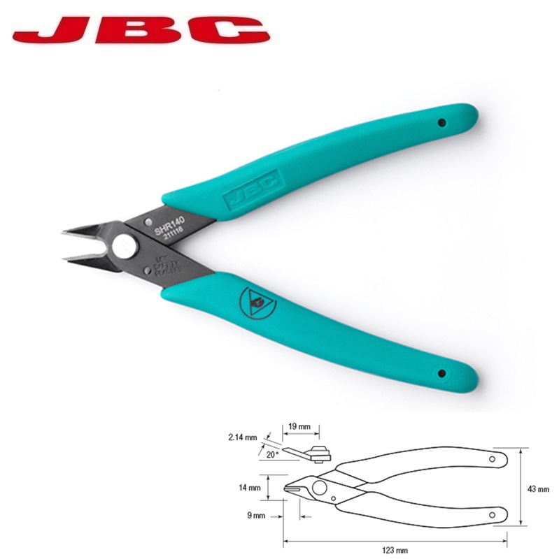 ALICATES DE CORTE LATERAL 20º EXTRA VIDA JBC SHR140