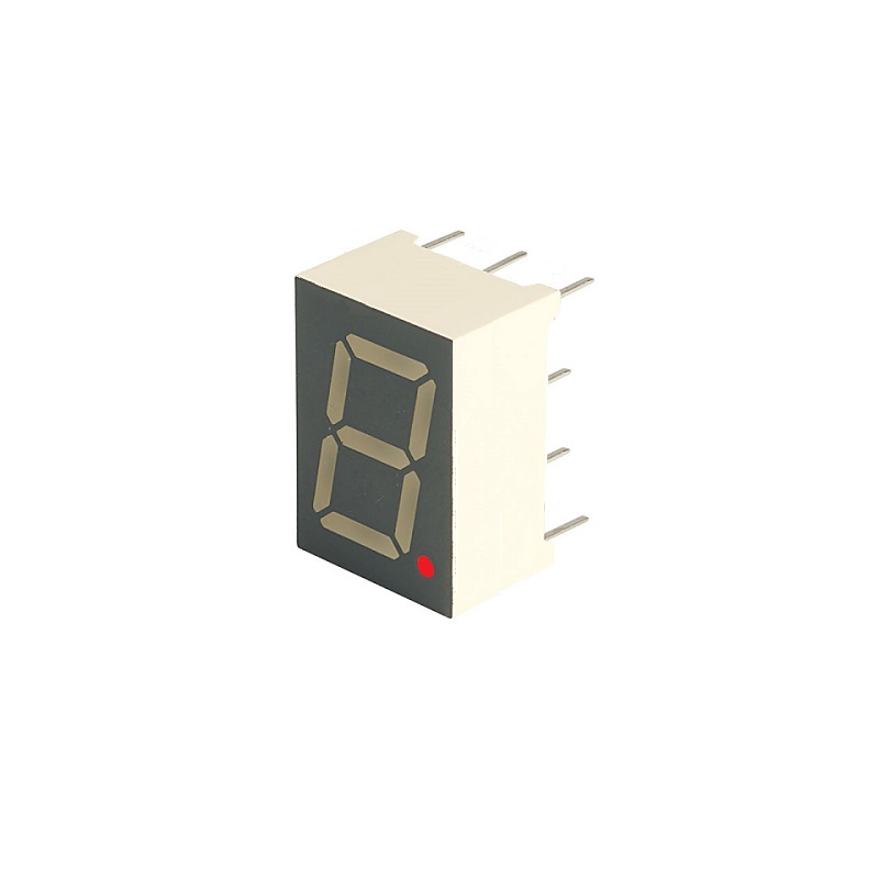 DISPLAY LED 7 SEGMENTOS 1 DIGITO/7mm CÁTODO C. PCB ROJO