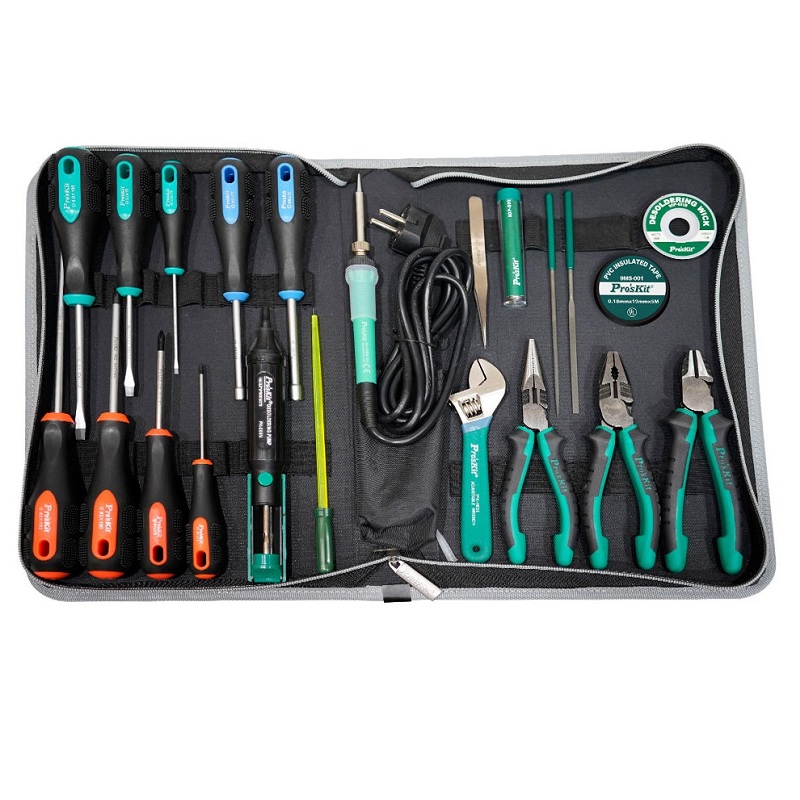 KIT BÁSICO HERRAMIENTAS ELECTRÓNICA PK-813B 22 PIEZAS
