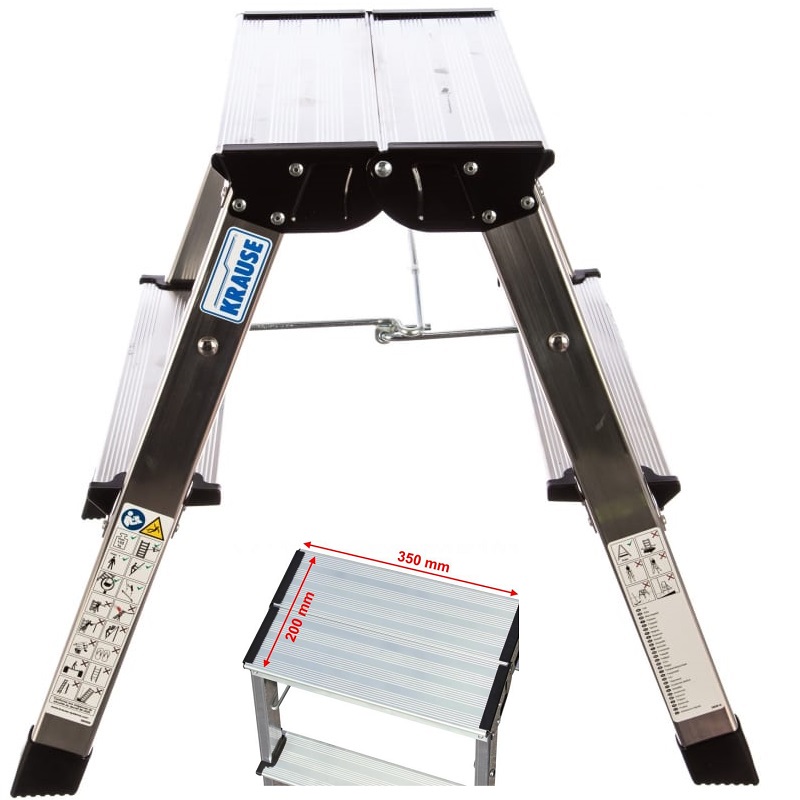 ESCALERA PLEGABLE DE ALUMINIO 2X2 PELDAÑOS KRAUSE - Imagen 3