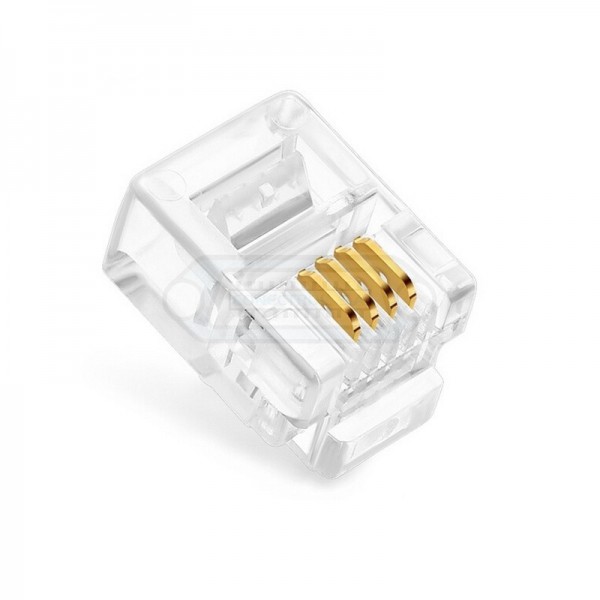 CONECTOR TELEFÓNICO RJ11 MACHO 6P/4C