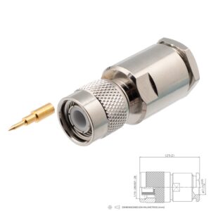 CONECTOR TNC MACHO AÉREO RECTO SOLDAR RG213