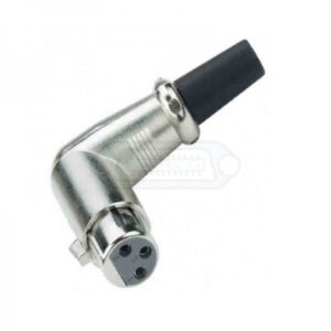 CONECTOR XLR 3P HEMBRA AÉREA ACODADA