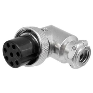 CONECTOR GX16 8P HEMBRA AEREA ACODADO