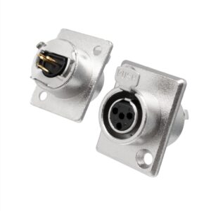 CONECTOR MINI XLR 4P HEMBRA CHASIS TIPO-D
