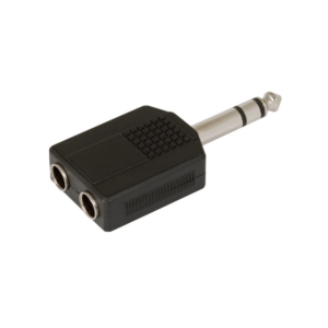 ADAPTADOR JACK 6.3mm MACHO ESTÉREO - 2x HEMBRAS ESTÉREO
