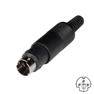 CONECTOR MINI DIN 3 PINES MACHO AÉREO