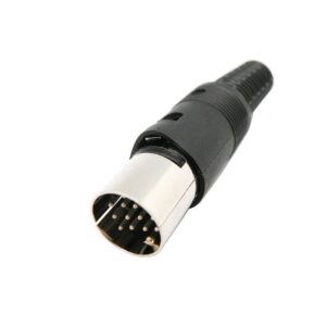 CONECTOR DIN 13P MACHO AÉREO RECTO