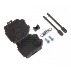 CARCASA SUB-D 9P PLÁSTICO RECTO NEGRO TIPO LIBRO