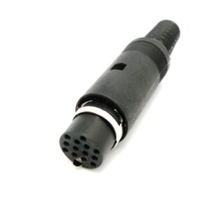 CONECTOR DIN 13P HEMBRA AÉREA RECTA