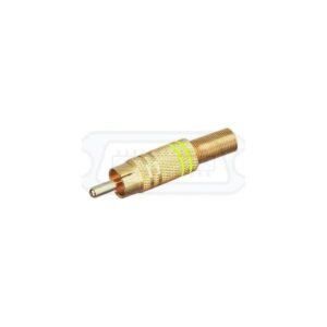 CONECTOR RCA MACHO METÁLICO DORADO AMARILLO