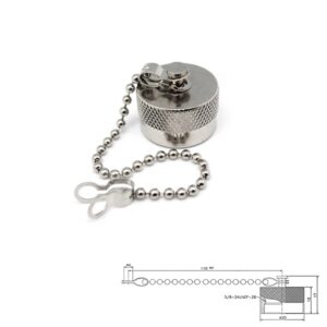 TAPÓN PROTECTOR CONECTOR N/PL HEMBRA CON CADENA