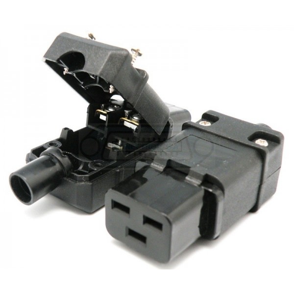 CONECTOR IEC 60320 C19 HEMBRA AÉREO 16A
