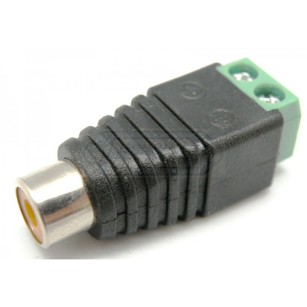 CONECTOR RÁPIDO RCA HEMBRA 2P BORNA TORNILLO