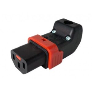 CONECTOR IEC LOCK+ C13 /H AÉREA 10A 90º