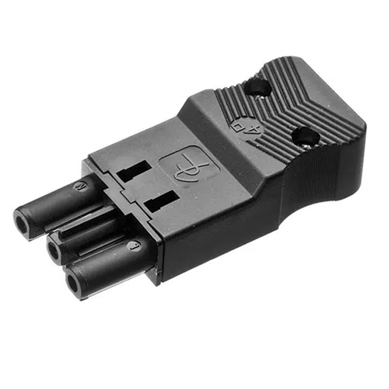 CONECTOR RÁPIDO 3 POLOS AC166 HEMBRA AÉREO 20A NEGRO