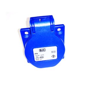 BASE SCHUKO 2P + TT 16A/250V TRASCUADRO AZUL