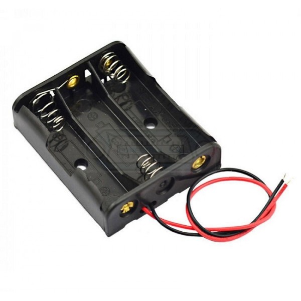 PORTAPILAS 3 PILAS AA PLANO CON CABLE