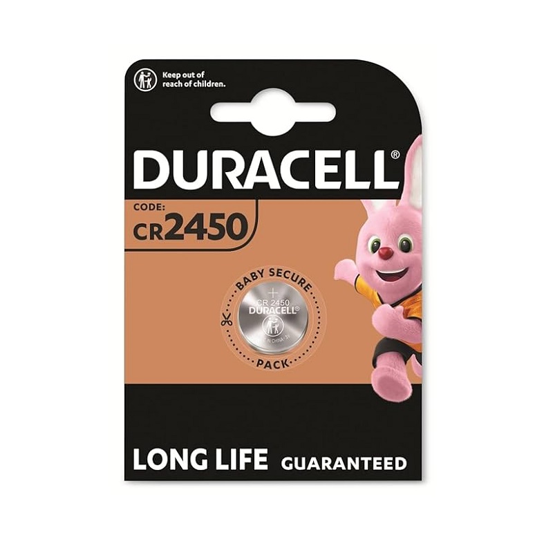 PILA BOTÓN DURACELL 2450 LITIO 3V PACK 1U