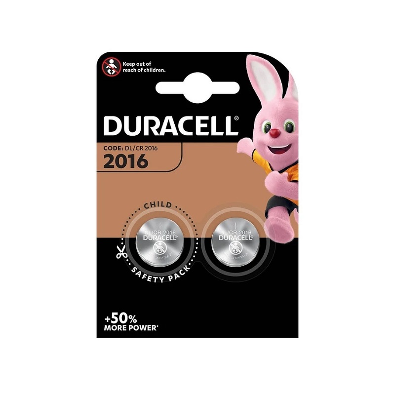 PILA BOTÓN DURACELL 2016 LITIO 3V PACK 2U