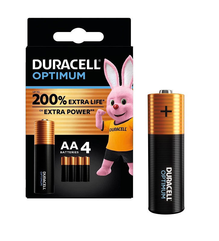 PILA DURACELL OPTIMUM 200 LR6 (AA) 1.5V ALCALINA PACK 4U