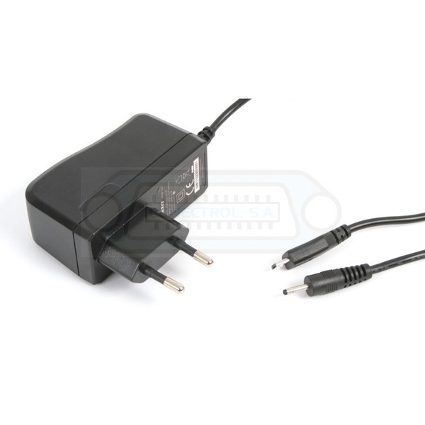 CARGADOR MICROUSB / JACK OMEGA 5V 2A