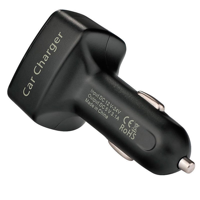 CARGADOR USB DE COCHE DUAL 5V 3.1A CON VOLTÍMETRO Y TEMPERATURA - Imagen 3