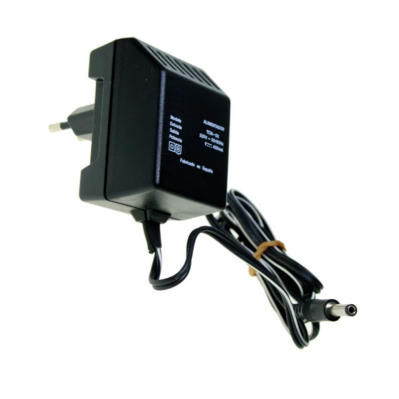 ALIMENTADOR ELECTRÓNICO FIJO 9VCC 450mA (5.0x2.0x15mm)