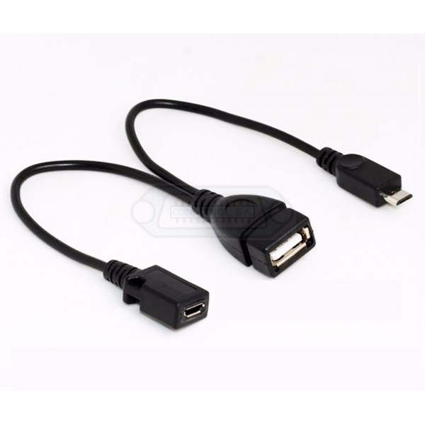CABLE OTG USB A DOBLE MICRO USB CARGA Y DATOS