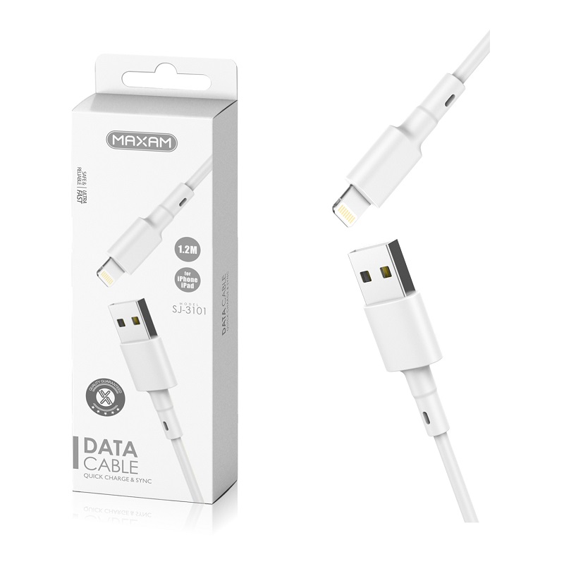 CABLE LIGHTNING a USB-A 2A BLANCO 1.2m