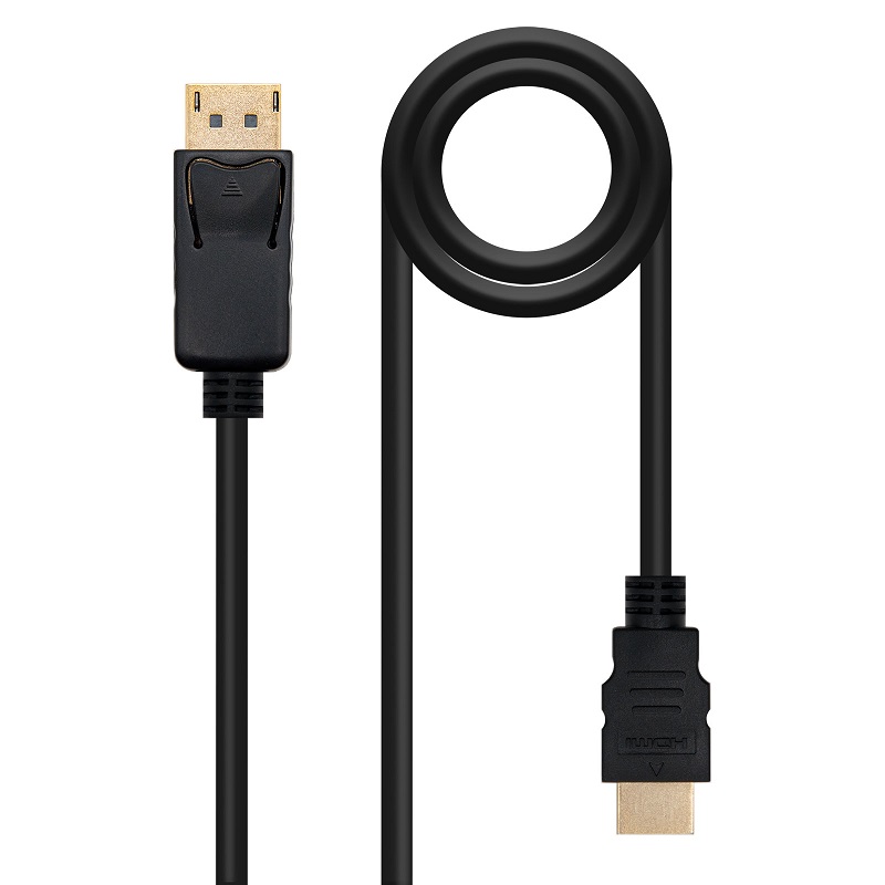 CABLE CONVERSOR DISPLAYPORT A HDMI M-M NEGRO 3M - Imagen 3