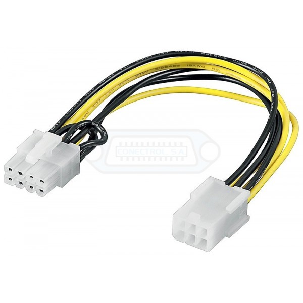 CABLE ADAPTADOR PCI-E MOLEX 6P /M A MOLEX 8P /H