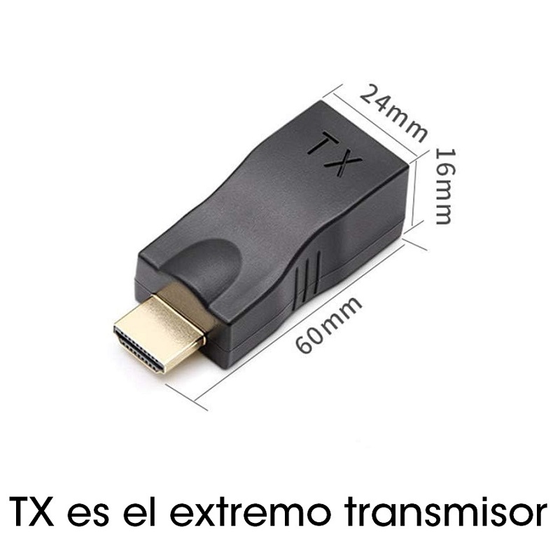 EXTENSOR HDMI 2.0 HD TX-RX CAT.5E/6 2K&4K (1080p) 30M - Imagen 4