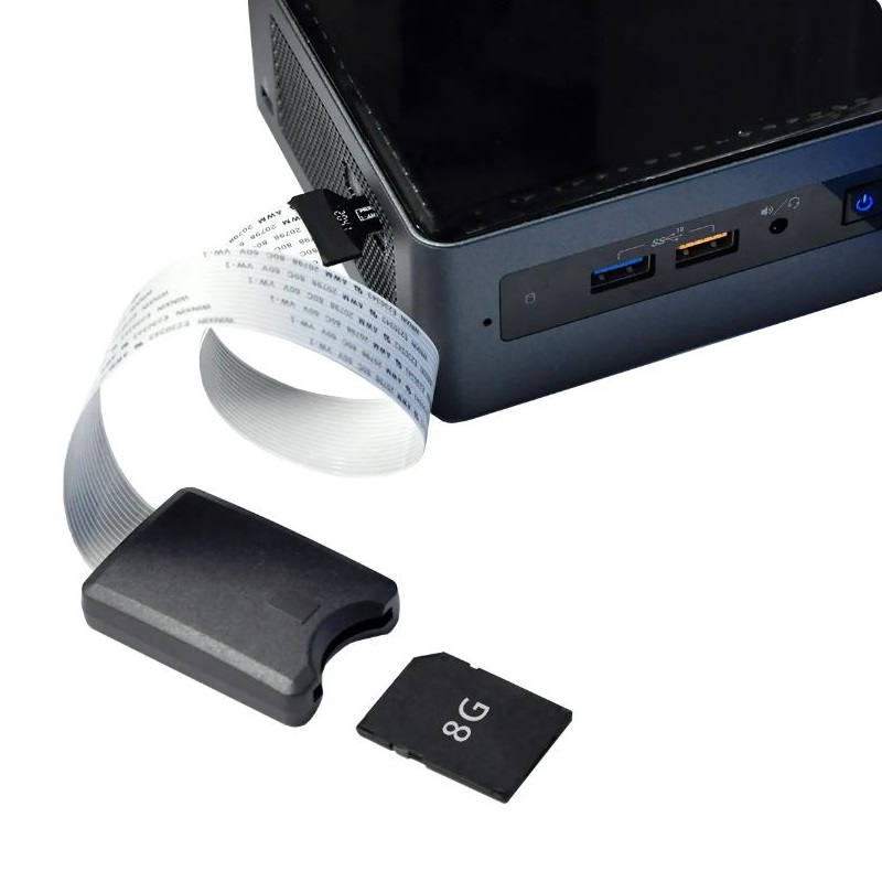 LECTOR EXTENSOR SD/MICRO SD CABLE FPC PLANO 25CMS. - Imagen 3