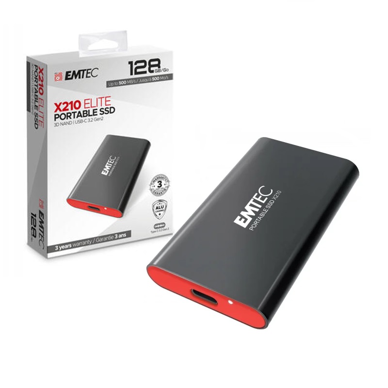 DISCO SSD EXTERNO 128GB EMTEC X210 ELITE USB-C 3.2