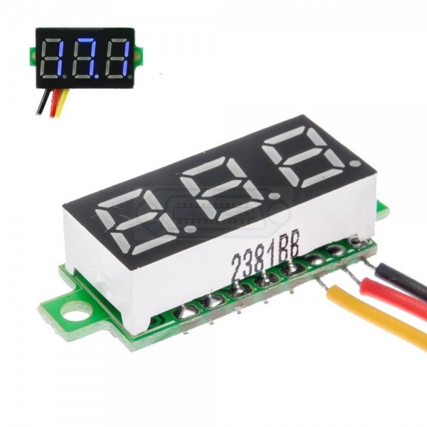 MODULO DISPLAY 0.36 3DIG. AZUL 0-100V 3HILOS