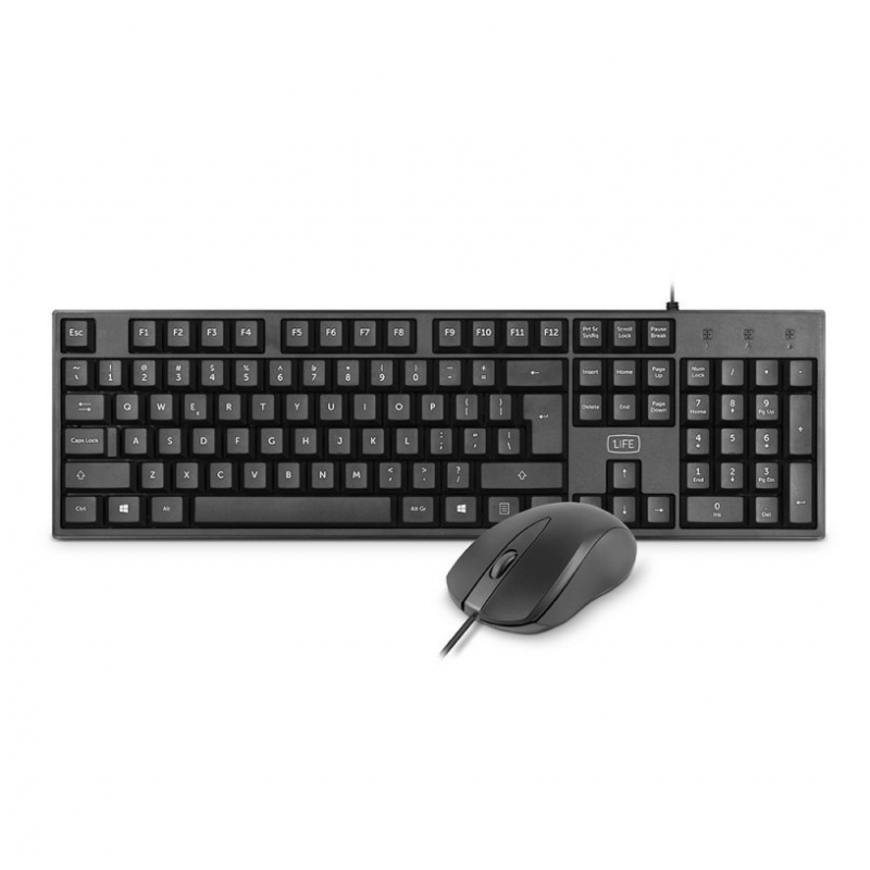 KIT TECLADO Y RATÓN USB 1LIFE PLUG & PLAY