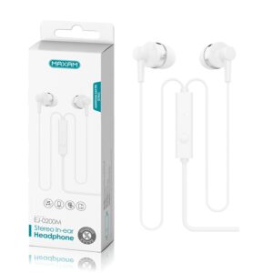 AURICULARES IN-EAR CON MICRÓFONO CONEXIÓN JACK 3.5mm, BLANCO, 1.2m