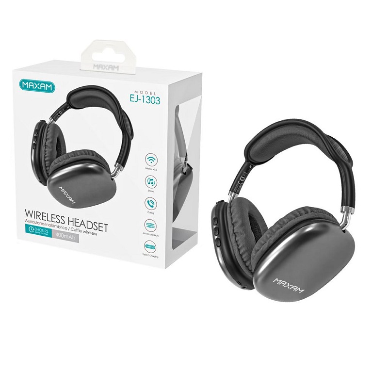 AURICULARES WIRELESS V5.0 ESTÉREO MAXAM EJ-1303 NEGRO