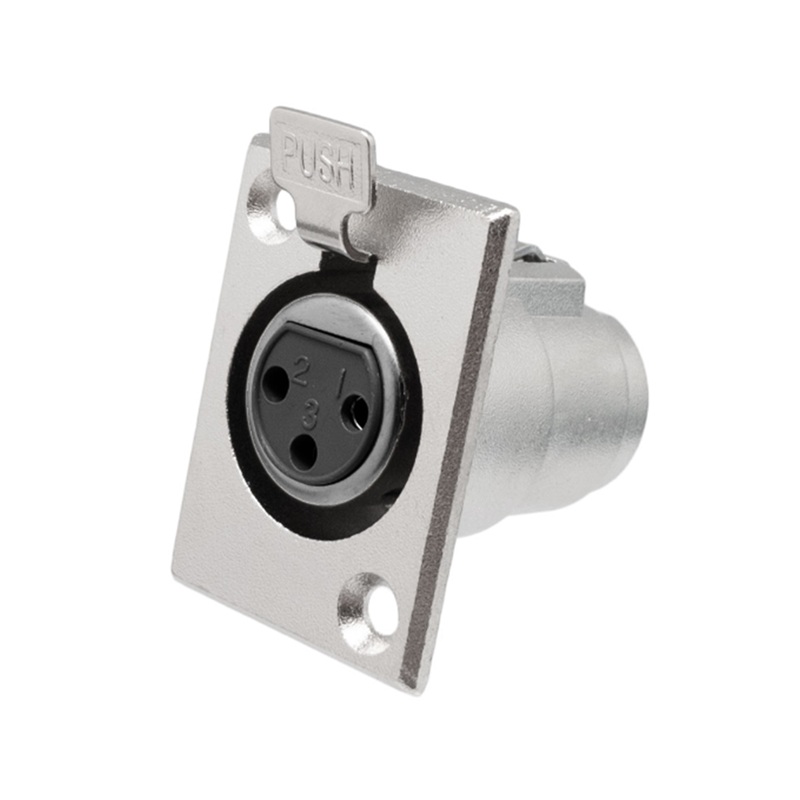 CONECTOR XLR 3P HEMBRA CHASIS TORNILLO