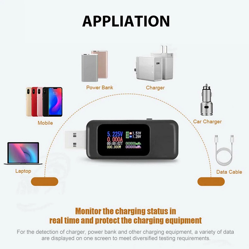 TESTER USB MULTIFUNCION 10en1 DIGITAL DC4-30V 0-6.5A - Imagen 3