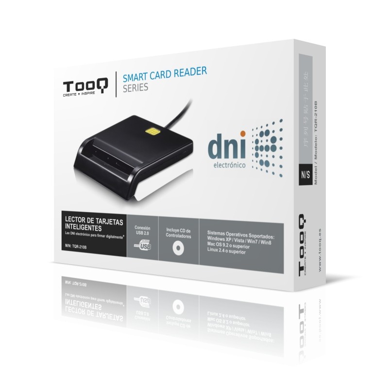 LECTOR DE TARJETAS DNIE/INTELIGENTES TOOQ USB 2.0 - Imagen 3