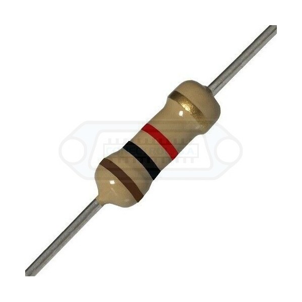 RESISTENCIA DE CARBÓN 1K Ohm 1/4W 5%