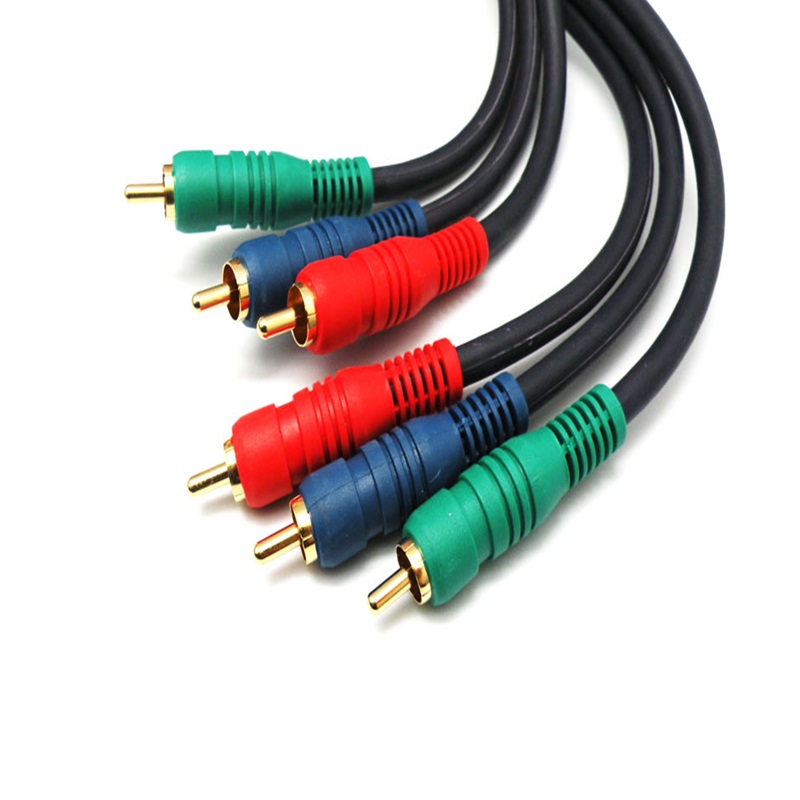 CABLE VÍDEO COMPONENTES (RGB) x3 RCA MACHO - MACHO 3M