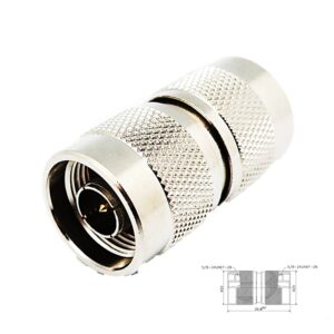 ADAPTADOR N MACHO - MACHO AÉREO RECTO