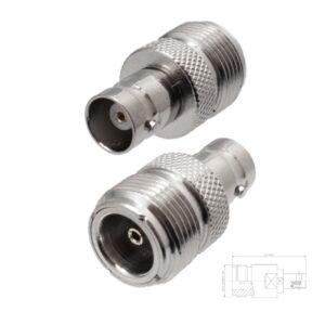 ADAPTADOR N HEMBRA - BNC HEMBRA AÉREO RECTO