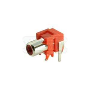 CONECTOR RCA HEMBRA ACODADO C.I. ROJO