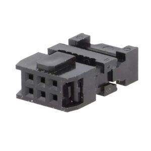 CONECTOR IDC 6P (2Lx3P) HEMBRA 2.54mm CRIMPAR CINTA PLANA